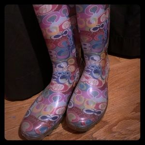 Coach rain boots. Barely worn.